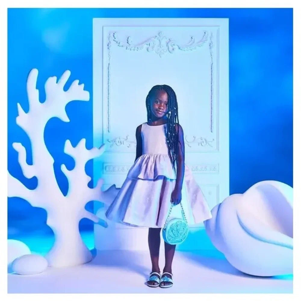 Janie and Jack Disney The Little Mermaid‎ Iridescent Shell Dress Lavender 2T
